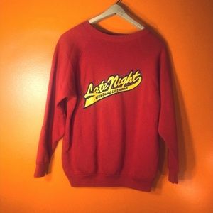 Late Night with David Letterman Vintage Shirt Red